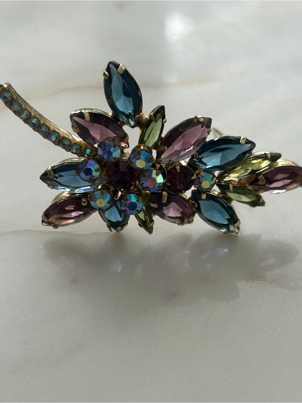 Multicolour “Juliana” Crystal Floral Brooch
